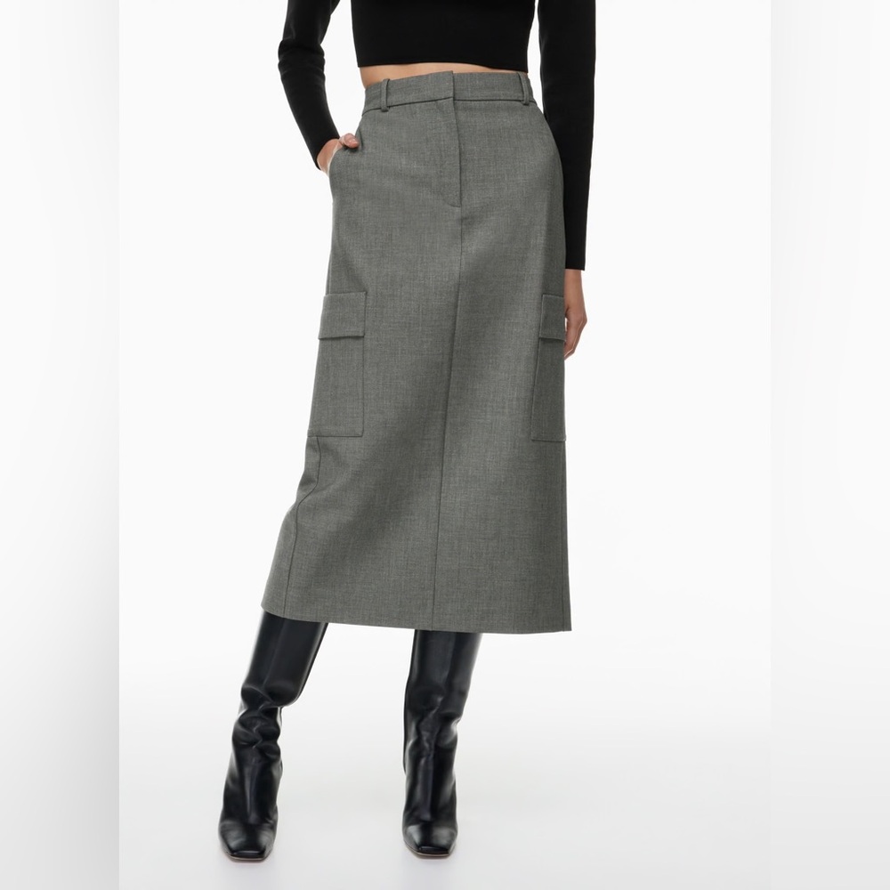 Aritzia Babaton Cargo Maxi Work Skirt In Brown (gray version pictured) | Sz 00